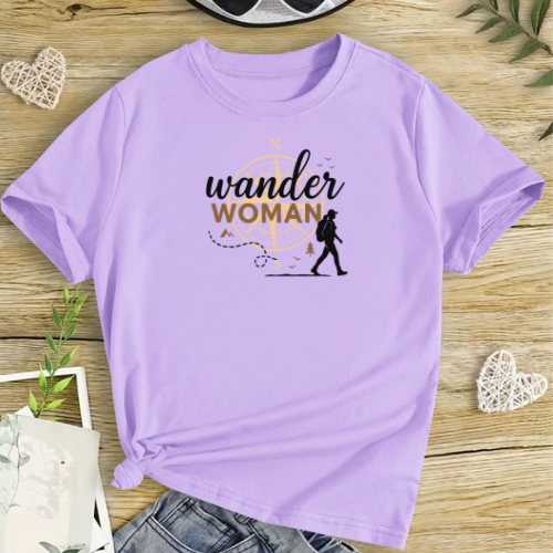 Wander Woman Half Sleeve T-Shirt for Women