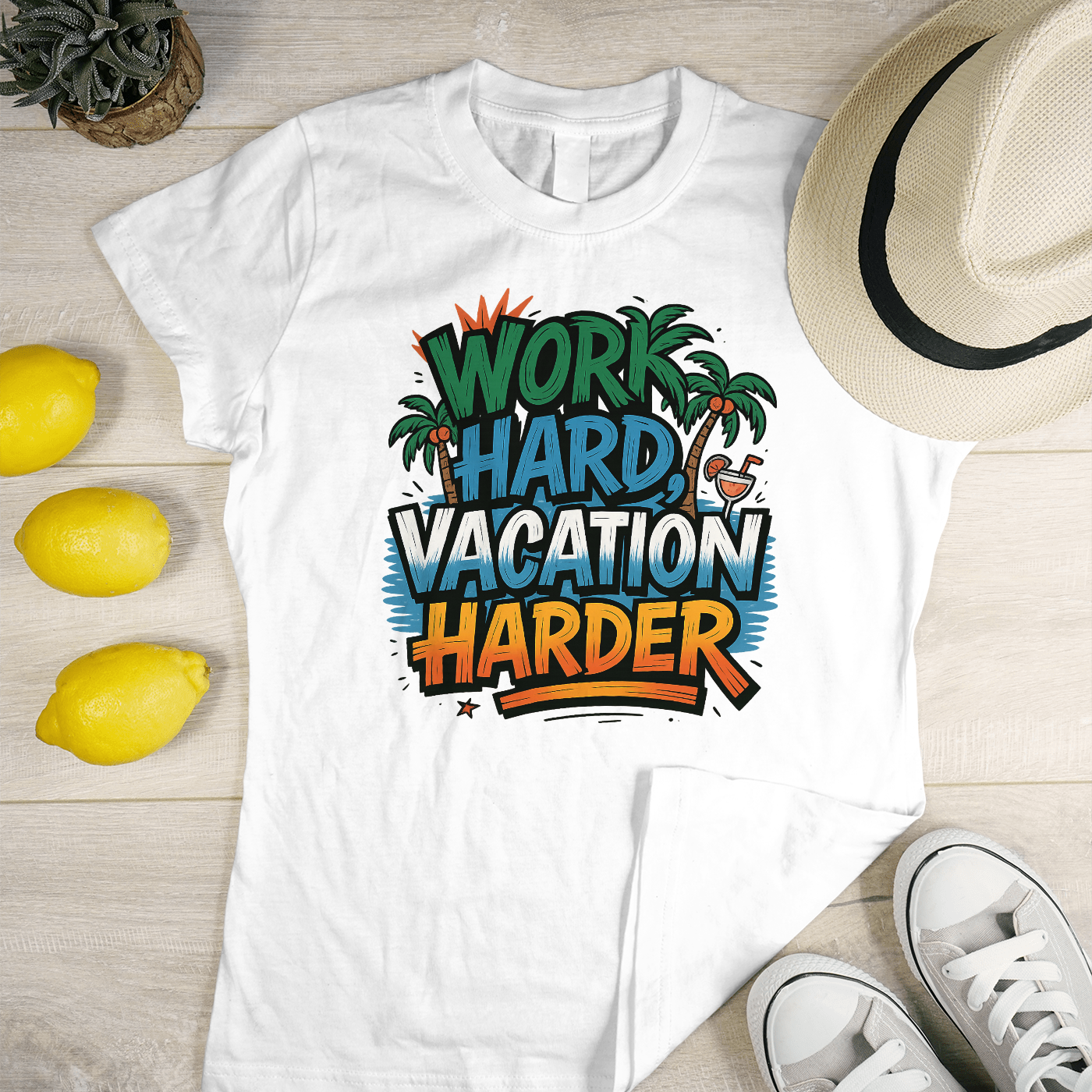Men T-Shirt – "Work Hard, Vacation Harder" Edition