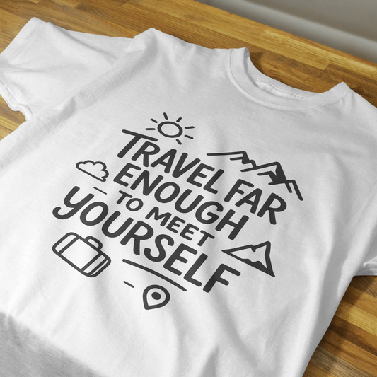 Men White Travel T-Shirt