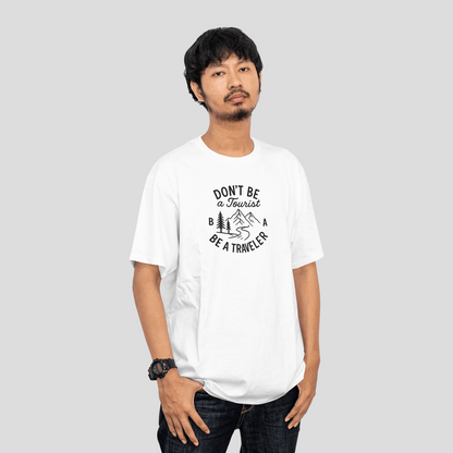 Men White Travelling T Shirt